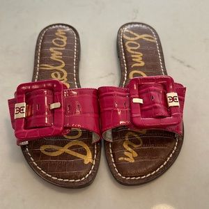 Sam Edelman Granada Dark Pink Peony Sandals, size 6